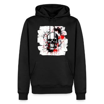 Trash Polka Tattoo Heavy Metal Style - Männer Premium Bio Hoodie - Schwarz - Vorne - Nico (187cm)