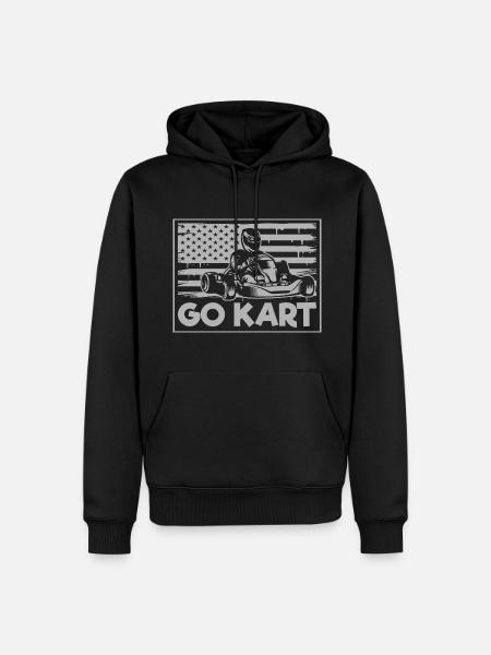 Gokart Go Kart Autorennen - Herre Premium økologisk hoodie - sort
