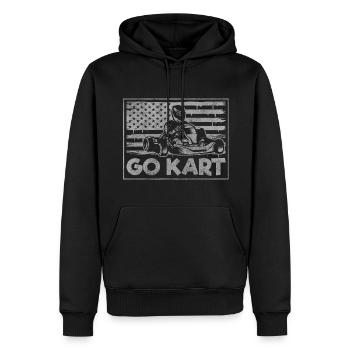 Kart Fahrer Sieger Hobby - Männer Premium Bio Hoodie - Schwarz - Vorne - Nico (187cm)