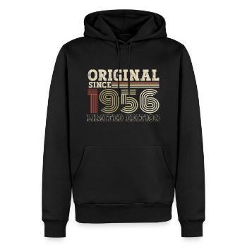 Original seit 1956 Jahrgang Geburtstag Geschenk - Männer Premium Bio Hoodie - Schwarz - Vorne - Nico (187cm)