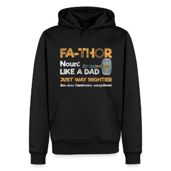 Mythologie du marteau Thor - Sweat à capuche Premium bio Homme - noir - Devant - Nico (187cm)