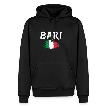 Bari Italien Flagge - Männer Premium Bio Hoodie - Schwarz - Vorne - Nico (187cm)