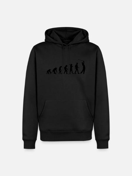 Evolution Of Golf - Männer Premium Bio Hoodie - Schwarz
