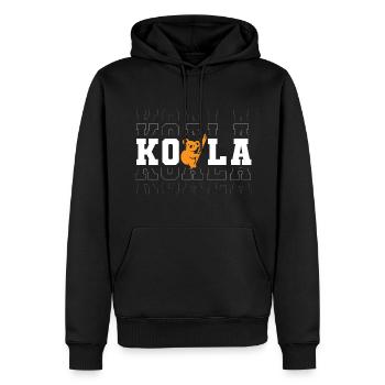 Koala Tier Bären Baum - Männer Premium Bio Hoodie - Schwarz - Vorne - Nico (187cm)