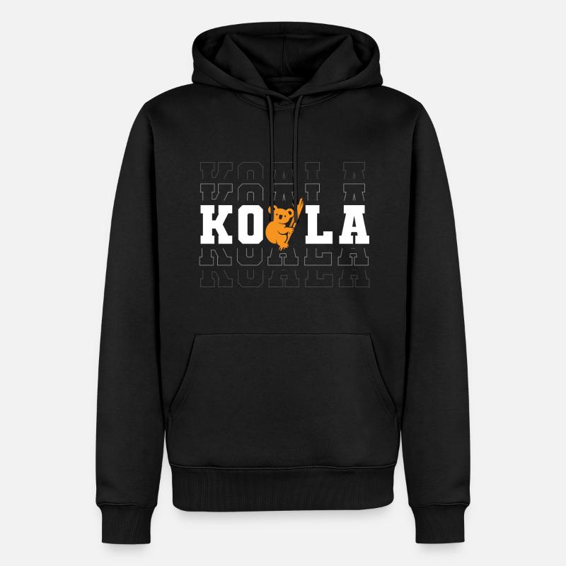 Koala Tier Bären Baum - Männer Premium Bio Hoodie - Schwarz