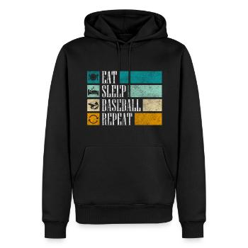 Sport Team Catcher - Männer Premium Bio Hoodie - Schwarz - Vorne - Nico (187cm)