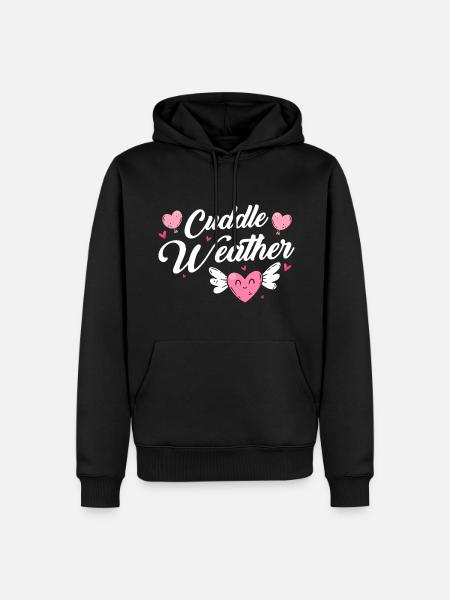 Liebe Umarmung Kinder - Männer Premium Bio Hoodie - Schwarz