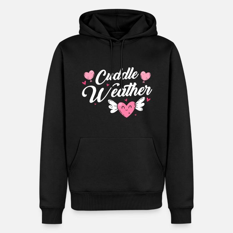 Liebe Umarmung Kinder - Männer Premium Bio Hoodie - Schwarz