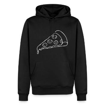 pizza - Sweat à capuche Premium bio Homme - noir - Devant - Nico (187cm)