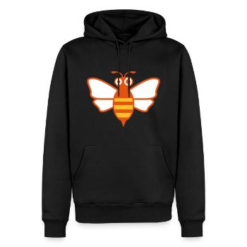 Biene - Männer Premium Bio Hoodie - Schwarz - Vorne - Nico (187cm)