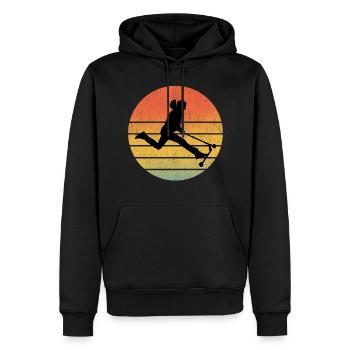 Stunt Scooter Freestyle Scootern Reiten Vintage - Männer Premium Bio Hoodie - Schwarz - Vorne - Nico (187cm)