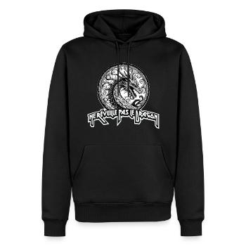Ne réveille pas - Sweat à capuche Premium bio Homme - noir - Devant - Nico (187cm)