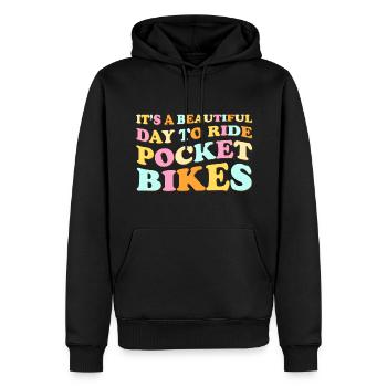 Motorrad Track - Männer Premium Bio Hoodie - Schwarz - Vorne - Nico (187cm)