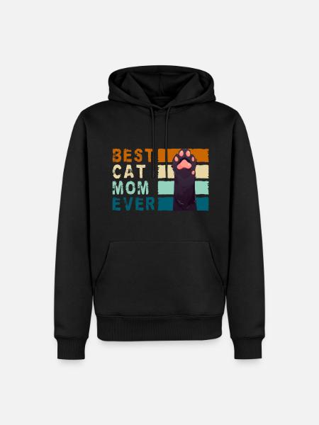 Katze Stubentiger Kätzchen Frauchen - Männer Premium Bio Hoodie - Schwarz