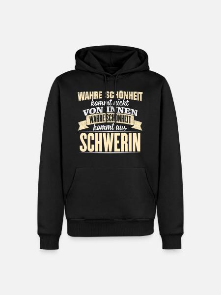 SCHWERIN - Schönheit - Männer Premium Bio Hoodie - Schwarz