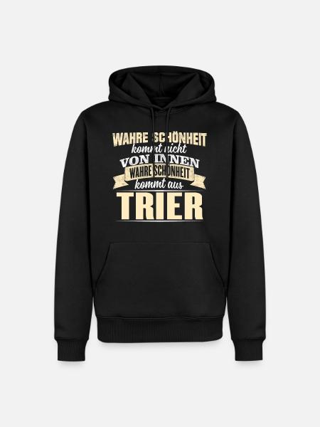 TRIER - Schönheit - Männer Premium Bio Hoodie - Schwarz