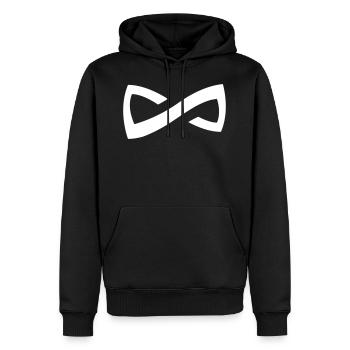 Infini - Infini - Sweat à capuche Premium bio Homme - noir - Devant - Nico (187cm)