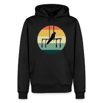 Kunstturnen Parallelbarren Turner Vintage - Männer Premium Bio Hoodie - Schwarz - Vorne - Nico (187cm)