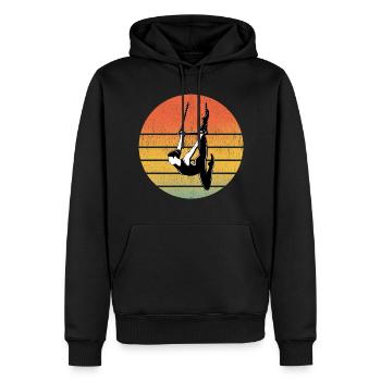 Static Trapeze Artist Circus Gymnastics Vintage - Men’s Premium Organic Hoodie - black - Front - Nico (187cm)