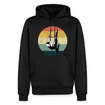 Static Trapeze Artist Circus Gymnastics Vintage - Men’s Premium Organic Hoodie - black - Front - Nico (187cm)