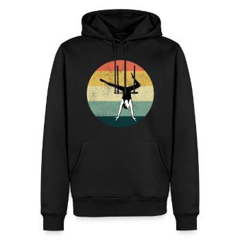 Static Trapeze Artist Circus Gymnastics Vintage - Men’s Premium Organic Hoodie - black - Front - Nico (187cm)