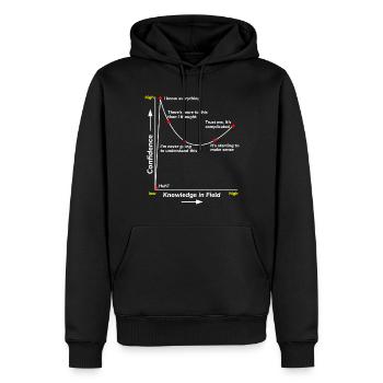 Science Math Student Confidence Level Lustiges Sprichwort - Männer Premium Bio Hoodie - Schwarz - Vorne - Nico (187cm)