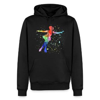 Eiskunstlauf Eiskunstlauf Schlittschuh Schlittschuh Tanz Wintersport - Männer Premium Bio Hoodie - Schwarz - Vorne - Nico (187cm)