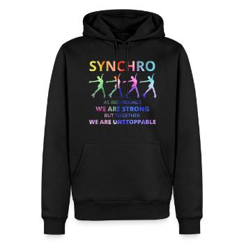 Synchro Synchron Eiskunstlauf Eiskunstläufer - Männer Premium Bio Hoodie - Schwarz - Vorne - Nico (187cm)