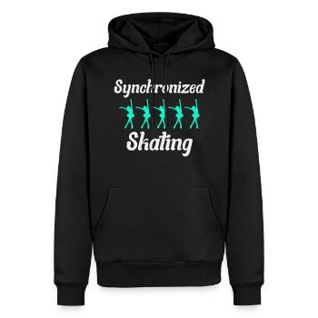 Synchro Synchron Eiskunstlauf Eiskunstläufer - Männer Premium Bio Hoodie - Schwarz - Vorne - Nico (187cm)