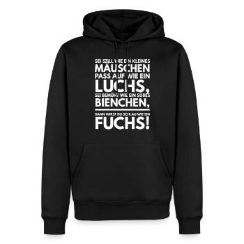 EINSCHULUNG 2022 SCHULE SCHULTÜTE GESCHENK KINDER - Männer Premium Bio Hoodie - Schwarz - Vorne - Nico (187cm)