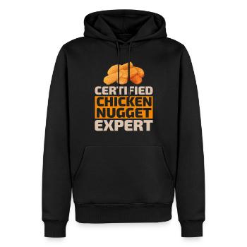 Chicken Nuggets Fast Food Lustiger Spruch - Männer Premium Bio Hoodie - Schwarz - Vorne - Nico (187cm)