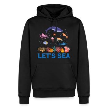 Ocean Sea Marine Biologist Marine Biology Biology Biology - Men’s Premium Organic Hoodie - black - Front - Nico (187cm)