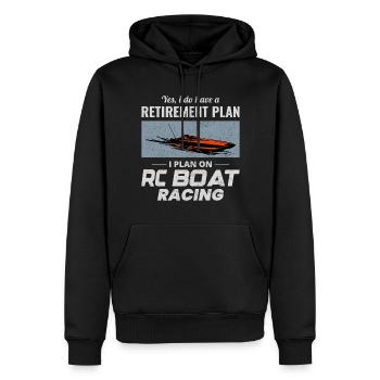 Rc Boat Racing Course de retraite de bateaux électriques - Sweat à capuche Premium bio Homme - noir - Devant - Nico (187cm)