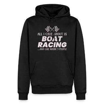 Course de bateaux à moteur Speedboat Course au large - Sweat à capuche Premium bio Homme - noir - Devant - Nico (187cm)