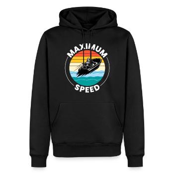 Wasserflugzeug Boot Rennen Motorboot Schnellboot Rennen - Männer Premium Bio Hoodie - Schwarz - Vorne - Nico (187cm)