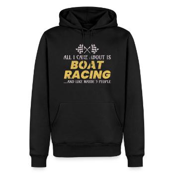 Course de bateaux à moteur Speedboat Course au large - Sweat à capuche Premium bio Homme - noir - Devant - Nico (187cm)