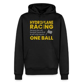 Wasserflugzeug Boot Rennen Motorboot Schnellboot Rennen - Männer Premium Bio Hoodie - Schwarz - Vorne - Nico (187cm)