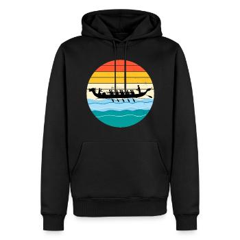 Drachenboot Racing Crew Paddlers Wassersport - Männer Premium Bio Hoodie - Schwarz - Vorne - Nico (187cm)