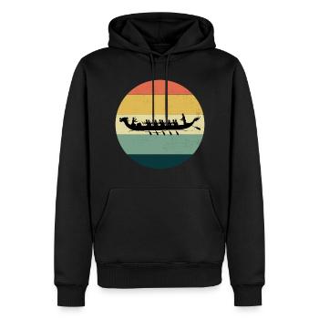 Drachenboot Racing Crew Paddlers Wassersport - Männer Premium Bio Hoodie - Schwarz - Vorne - Nico (187cm)