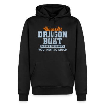 Drachenboot Racing Crew Paddlers Wassersport - Männer Premium Bio Hoodie - Schwarz - Vorne - Nico (187cm)