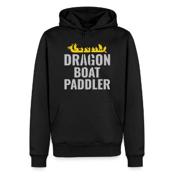 Drachenboot Racing Crew Paddlers Wassersport - Männer Premium Bio Hoodie - Schwarz - Vorne - Nico (187cm)