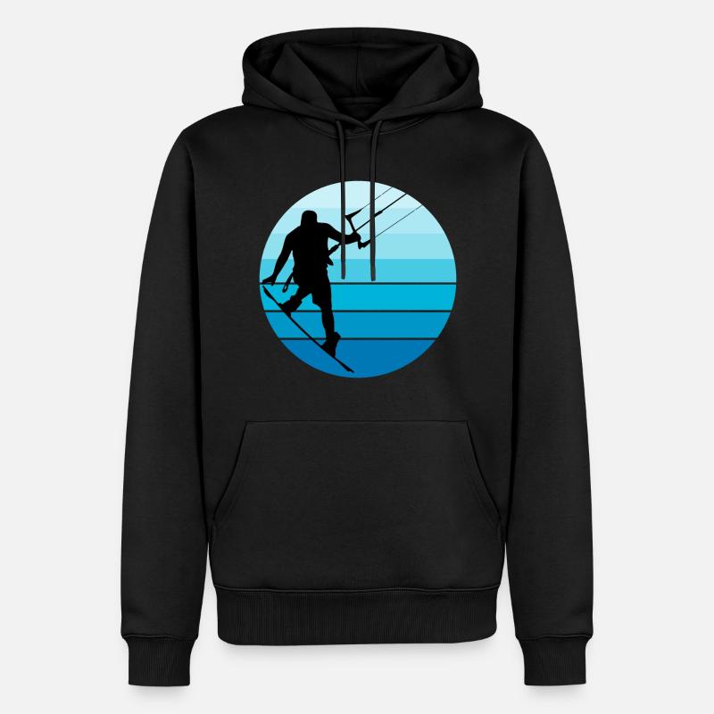 Kitesurf Kiteboard Kiteboarder Kitesurf - Sweat à capuche Premium bio Homme - noir
