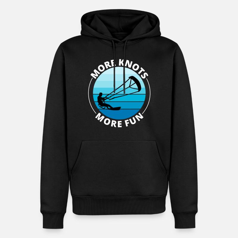 Kitesurfing Kitesurf Kiteboarding Kiteboard - Sweat à capuche Premium bio Homme - noir