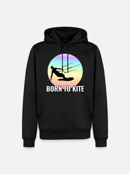 Kitesurfing Kitesurf Kiteboarding Kiteboarder - Men’s Premium Organic Hoodie - black