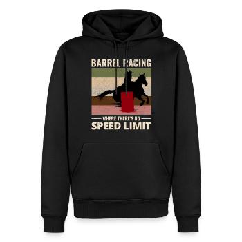 Barrel Racer Racing Équitation Course Rodeo - Sweat à capuche Premium bio Homme - noir - Devant - Nico (187cm)