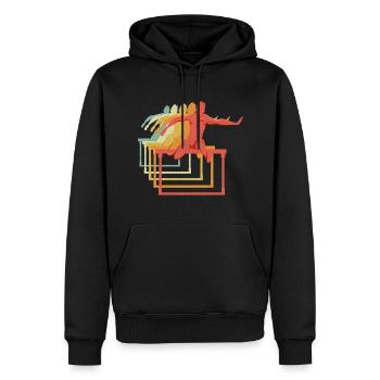 Hurdles Hurdling Hurdler Running Runner Athletes - Men’s Premium Organic Hoodie - black - Front - Nico (187cm)
