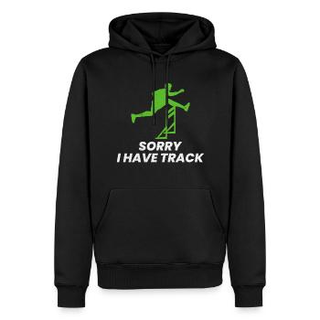 Haies Haies Hurdler Running Runner Athlètes - Sweat à capuche Premium bio Homme - noir - Devant - Nico (187cm)