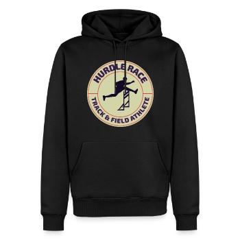 Haies Haies Hurdler Running Runner Athlètes - Sweat à capuche Premium bio Homme - noir - Devant - Nico (187cm)