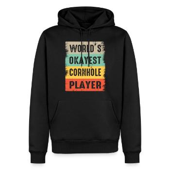 Cornhole Bean Bag Toss Outdoor Lawn Spiel lustig - Männer Premium Bio Hoodie - Schwarz - Vorne - Nico (187cm)