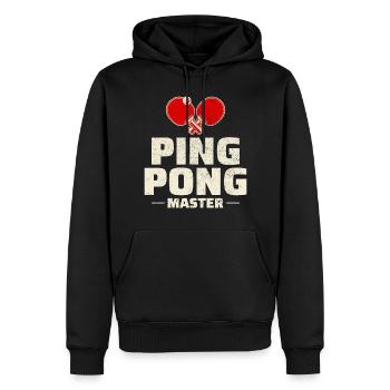 Ping Pong Master Entraîneur de Tennis de Table Paddle Player - Sweat à capuche Premium bio Homme - noir - Devant - Nico (187cm)